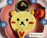 簡単キャラ朝ごはん〜食パンでリラックマ作り方5写真