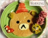 簡単キャラ朝ごはん〜食パンでリラックマ作り方6写真