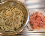 鶏ごぼうの親子丼作り方1写真