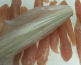 鶏ササミの梅しそチーズ巻き作り方2写真