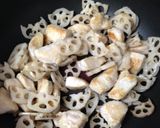 花粉症対策！鶏ムネ肉とれんこんの甘辛炒め作り方4写真