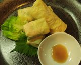 低糖質＊豆乳を凝縮＊湯葉風の大葉巻き作り方18写真