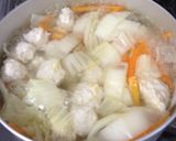 白菜と鶏団子の春雨たっぷりスープ♪♪作り方4写真
