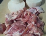 圧力鍋で時短！オイスターソースの鶏大根作り方1写真