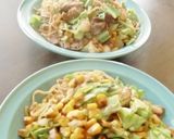 春キャベツとコーンの、蒸し焼きそば作り方4写真