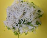 絹ごし豆腐にしらすと長葱のごま油和えのせ作り方3写真