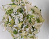 絹ごし豆腐にしらすと長葱のごま油和えのせ作り方5写真