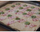 そら豆とベーコンのフォカッチャ作り方4写真