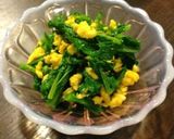 菜の花のからしあえ❁炒り卵入り♥作り方2写真