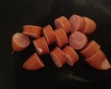 ウインナーinスクランブルエッグ作り方1写真