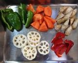 野菜たっぷりローストチキン作り方1写真