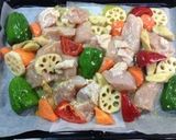 野菜たっぷりローストチキン作り方4写真