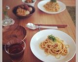 醤油風味の明太子パスタ作り方4写真