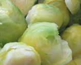 芽キャベツのペペロンチーノ☆作り方1写真