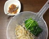 ⁂春⁂ 小松菜とモヤシの梅肉ナムルサラダ作り方1写真