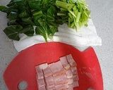 小松菜とベーコンのバター炒め作り方1写真