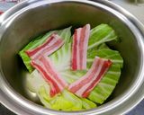 一人暮らしの夕食その２：豚バラ肉の酒蒸し作り方3写真