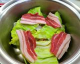 一人暮らしの夕食その２：豚バラ肉の酒蒸し作り方4写真