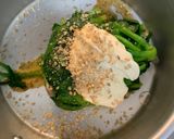 電子レンジで時短ほうれん草の胡麻マヨ和え作り方4写真