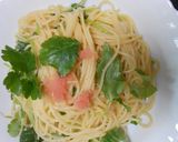 タラコとバターと三つ葉のパスタ作り方9写真