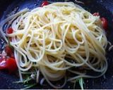 ランチに！トマトとシラスと水菜のパスタ作り方5写真