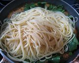 しめじとほうれん草のクリームパスタ作り方4写真