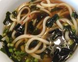 レンジ約5分de温たぬきわかめうどん♪作り方7写真