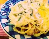 10分で完成☆簡単水菜のクリームパスタ作り方5写真
