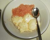 カリフラワーのたらこソースかけ♪作り方5写真