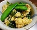 絹さやの卵とじ作り方14写真