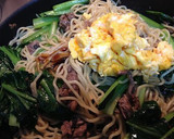 小松菜と牛肉のオイスターソース焼きそば作り方5写真