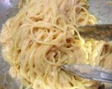 簡単☆濃厚明太クリームパスタ作り方4写真