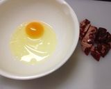 卵と牛肉の中華風丼作り方1写真