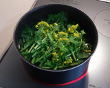 菜の花とツナと塩昆布の和え物作り方1写真
