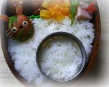 簡単キャラ弁：まっくろくろすけ作り方2写真