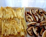 簡単ヘルシー干しきのこ＆青梗菜の塩麹炒め作り方1写真