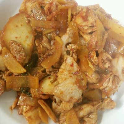 即席！簡単豚キムチ by お釜でぽん 【クックパッド】 簡単おいしい