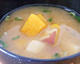 かぼちゃとさつまいもみそ汁～ほんのり甘い作り方8写真