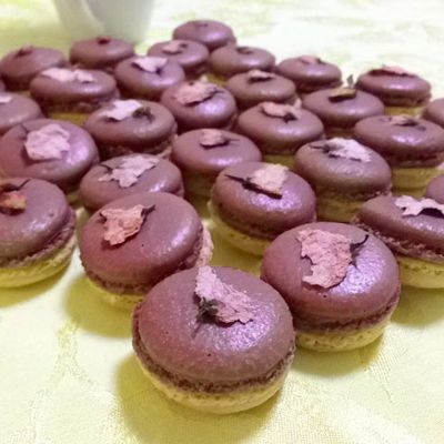 マカロン❤桜～桜の園♪ by ＊ai＊ 【クックパッド】 簡単おいしい