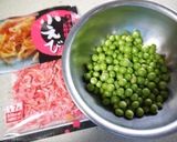 小エビとグリンピースの春色ごはん作り方1写真