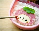 いちご帽子のうさぎちゃん*キャラ弁作り方7写真