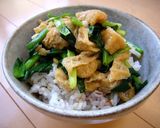ランチ☆時短♪簡単♪葱と油揚げ☆きつね丼作り方5写真