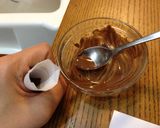 ホットケーキチョコで転写　キャラケーキ作り方4写真