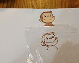 ホットケーキチョコで転写　キャラケーキ作り方7写真