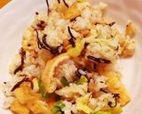 油揚げとキャベツのチャーハン作り方1写真