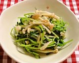 豆苗とえのきの明太バター炒め作り方5写真