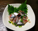 イワシの黒酢〆 山椒の葉の香りを添えて♪作り方7写真
