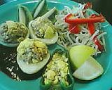 大葉入り肉詰め☆茹で卵作り方4写真