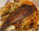 オーブン焼き　キャベツ&サンマ蒲焼き缶作り方6写真
