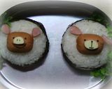 簡単キャラ弁おかず：仲良しなぶた君いぬ君作り方11写真